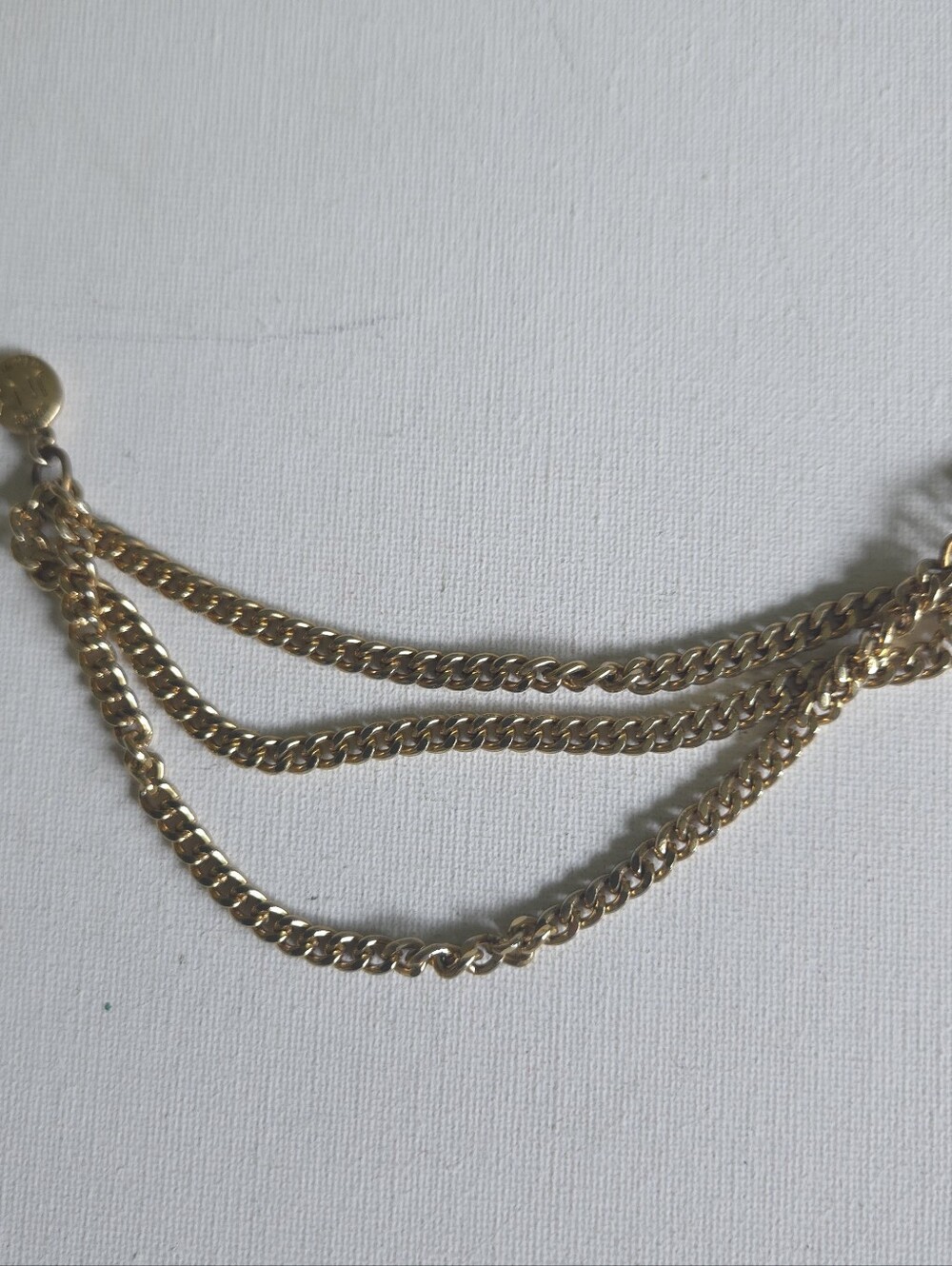 Vintage Jones New York (JNY) Gold-Tone Multi-Strand Curb Chain Bracelet